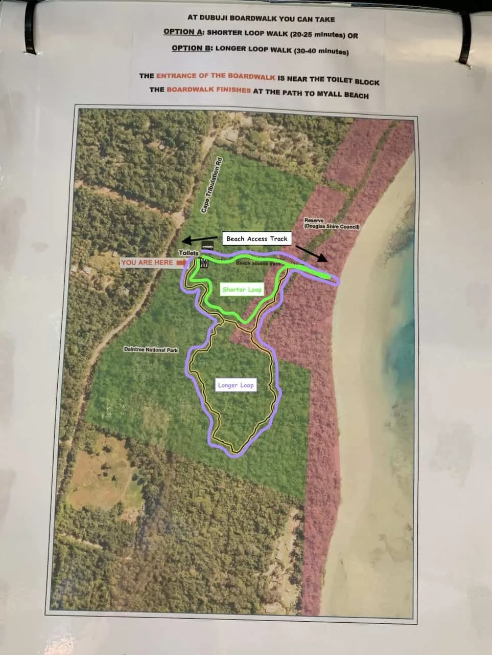 Dubuji Boardwalk Map