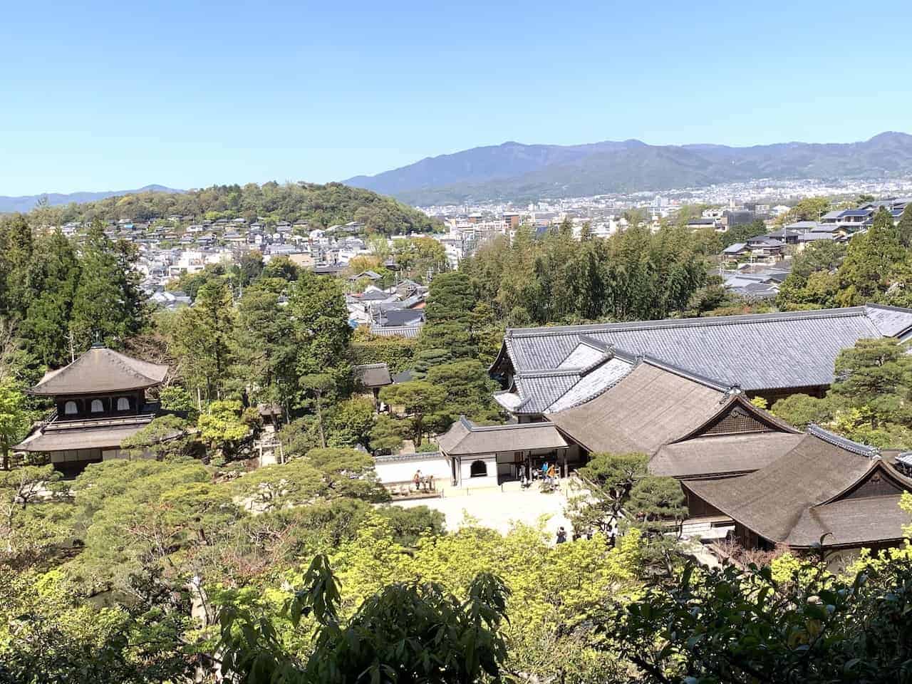 Aussicht auf den Ginkakuji-Tempel