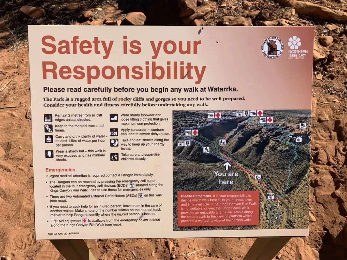 Kings Canyon Rim Walk Safety