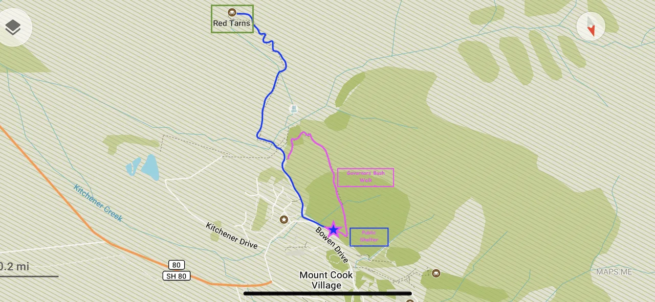 Red Tarns Track Map