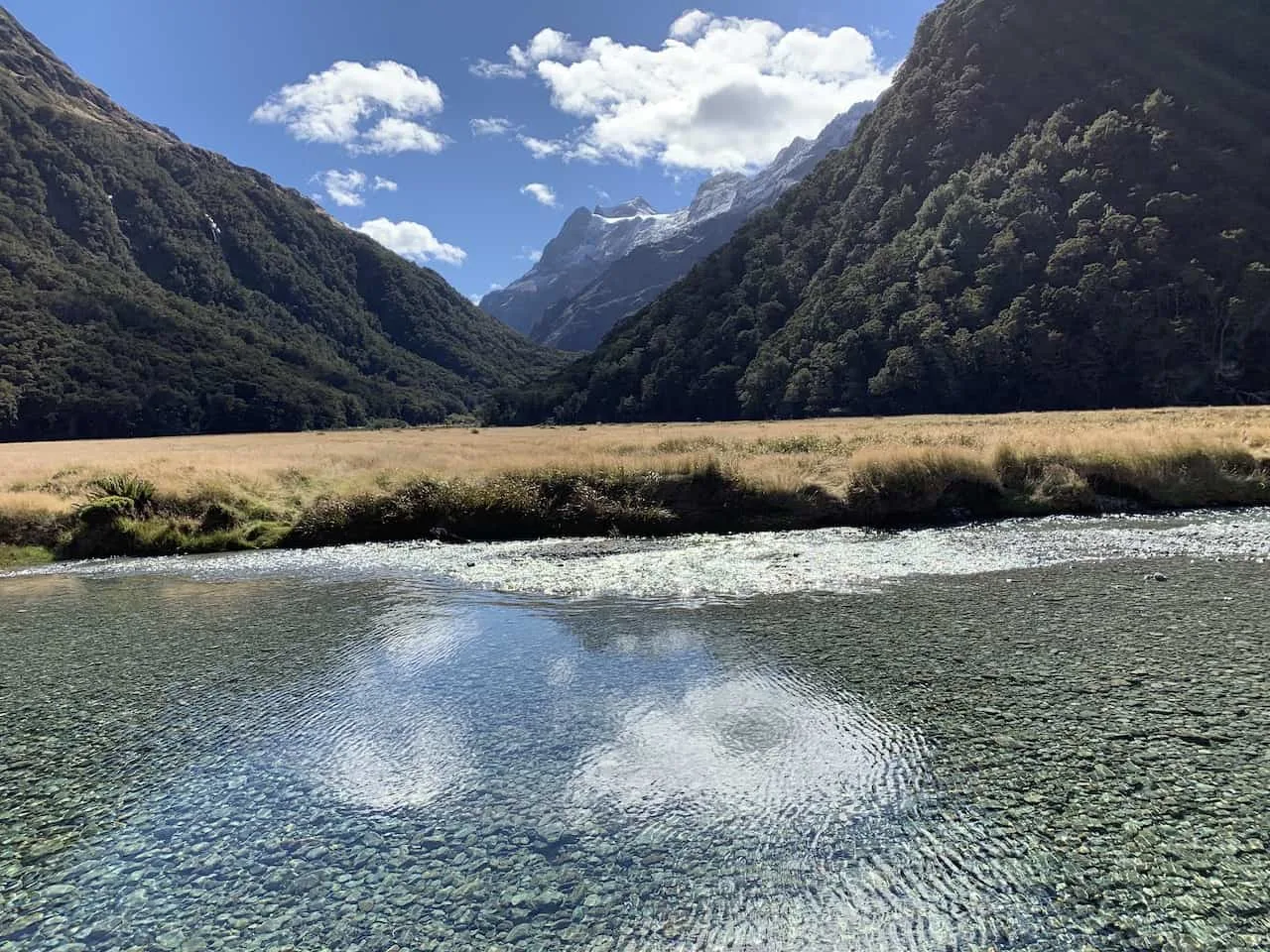 Routeburn Flats Hut River