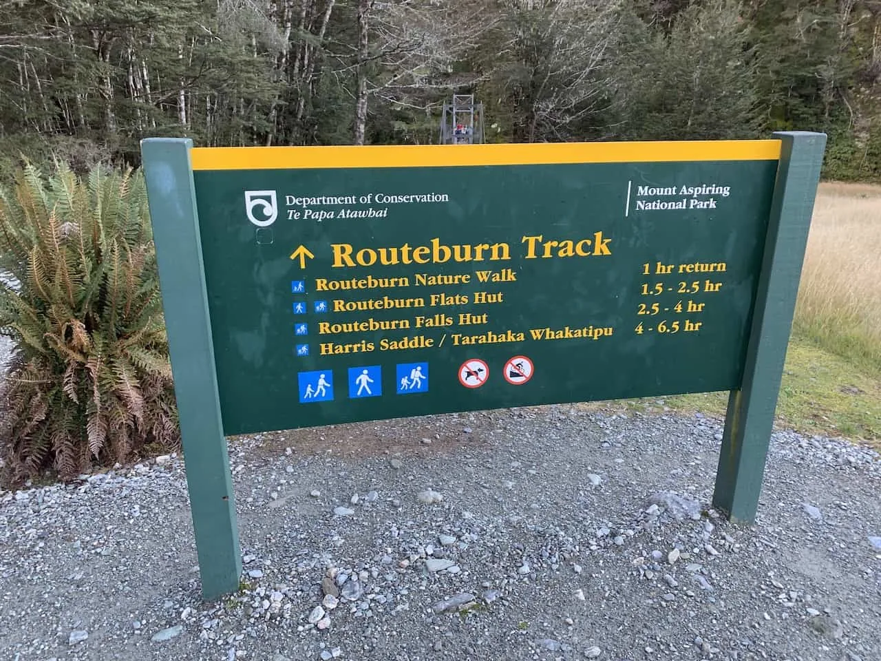Routeburn Track Sign