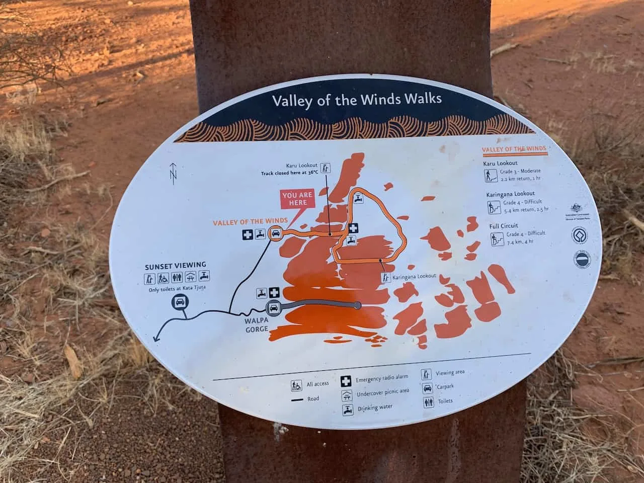 Valley of the Winds Walk Map
