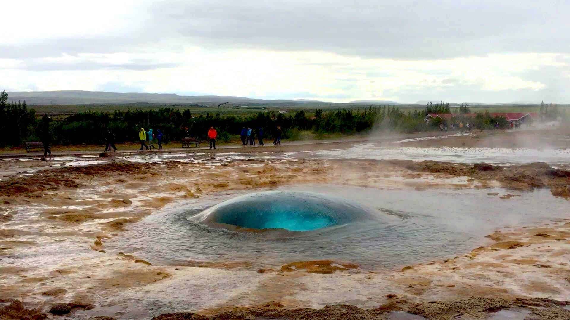 Geysir Iceland Bubble