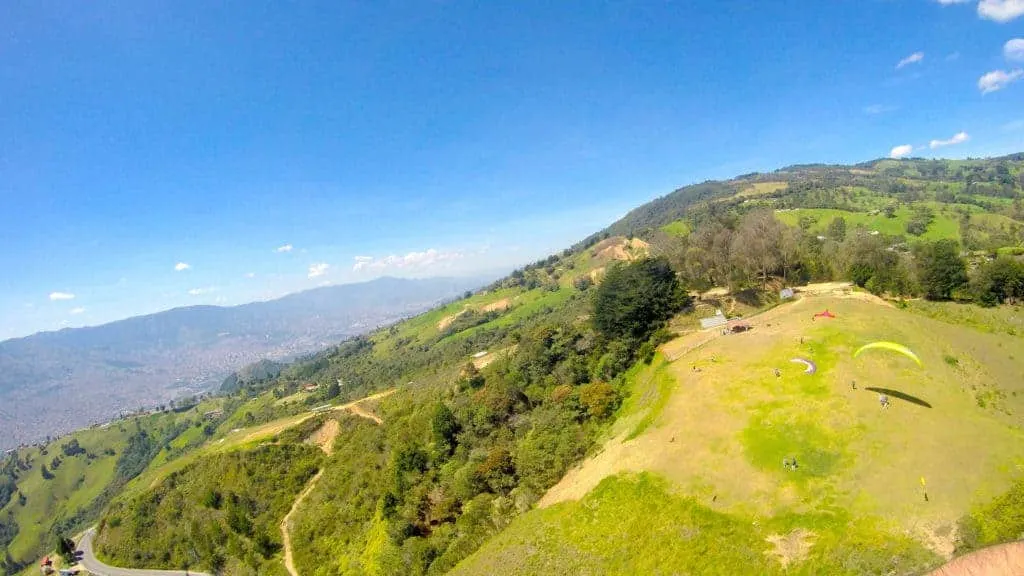 Medellin Paragliding Landing