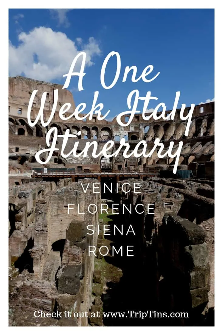 One Week Italy Itinerary