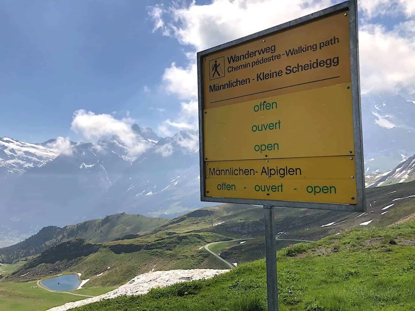 Trail Opening Sign Mannlichen