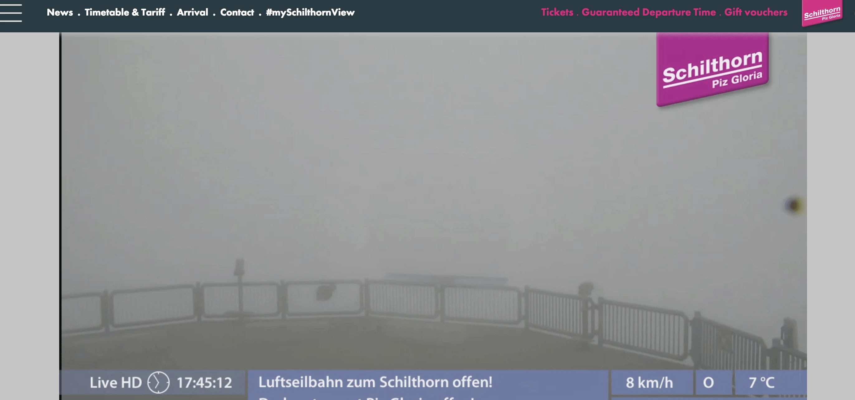 Schilthorn Clouds Webcam
