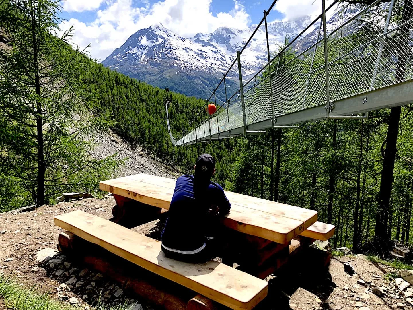 Charles Kuonen Suspension Bridge Bench