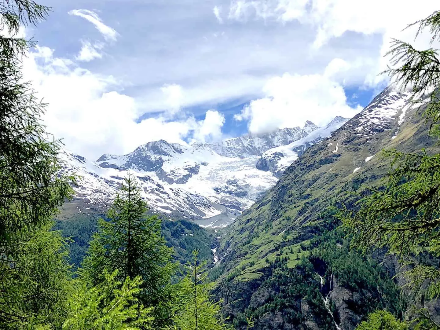 Charles Kuonen Suspension Bridge Mountains