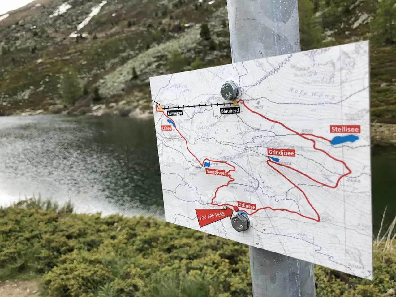 Five Lakes Hike Map