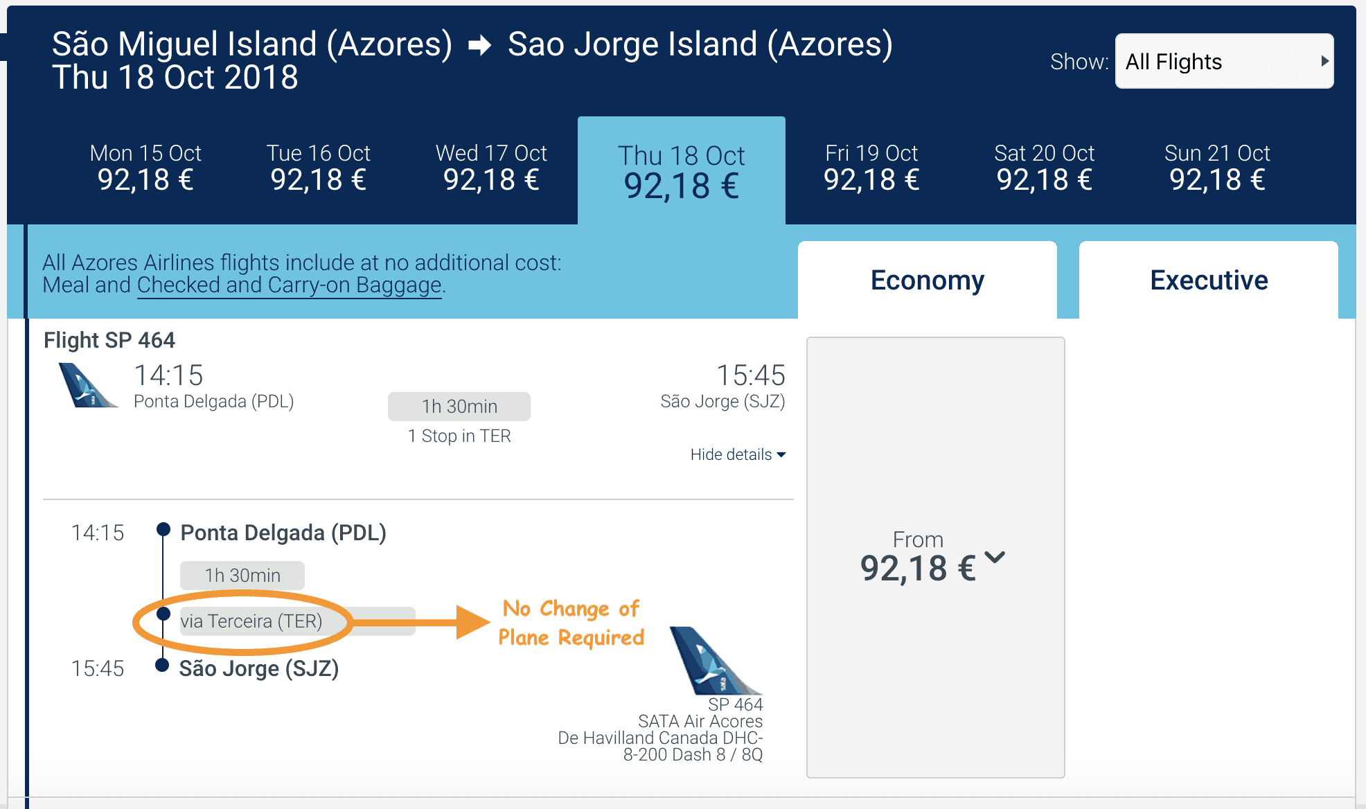 Azores Airlines Stop