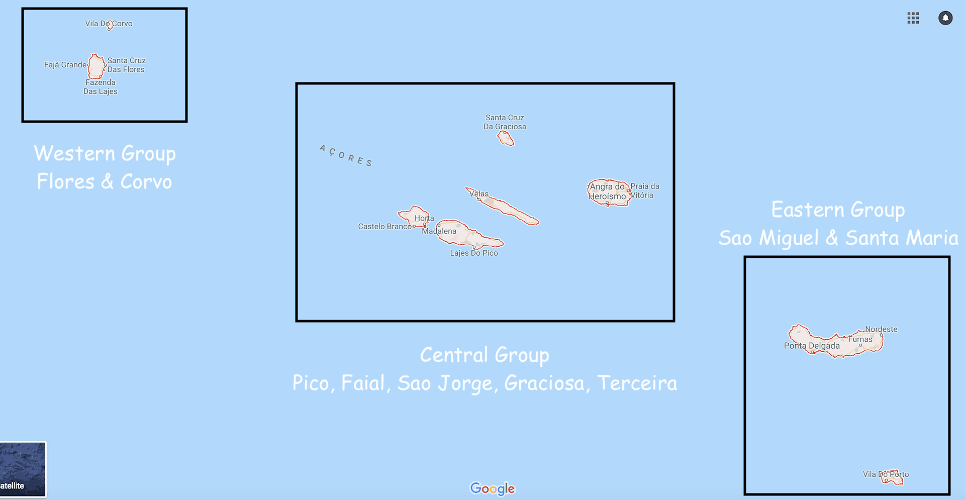 Azores Map