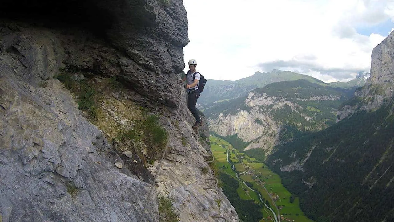 Via Ferrata Murren Gimmelwald Side of Mountain