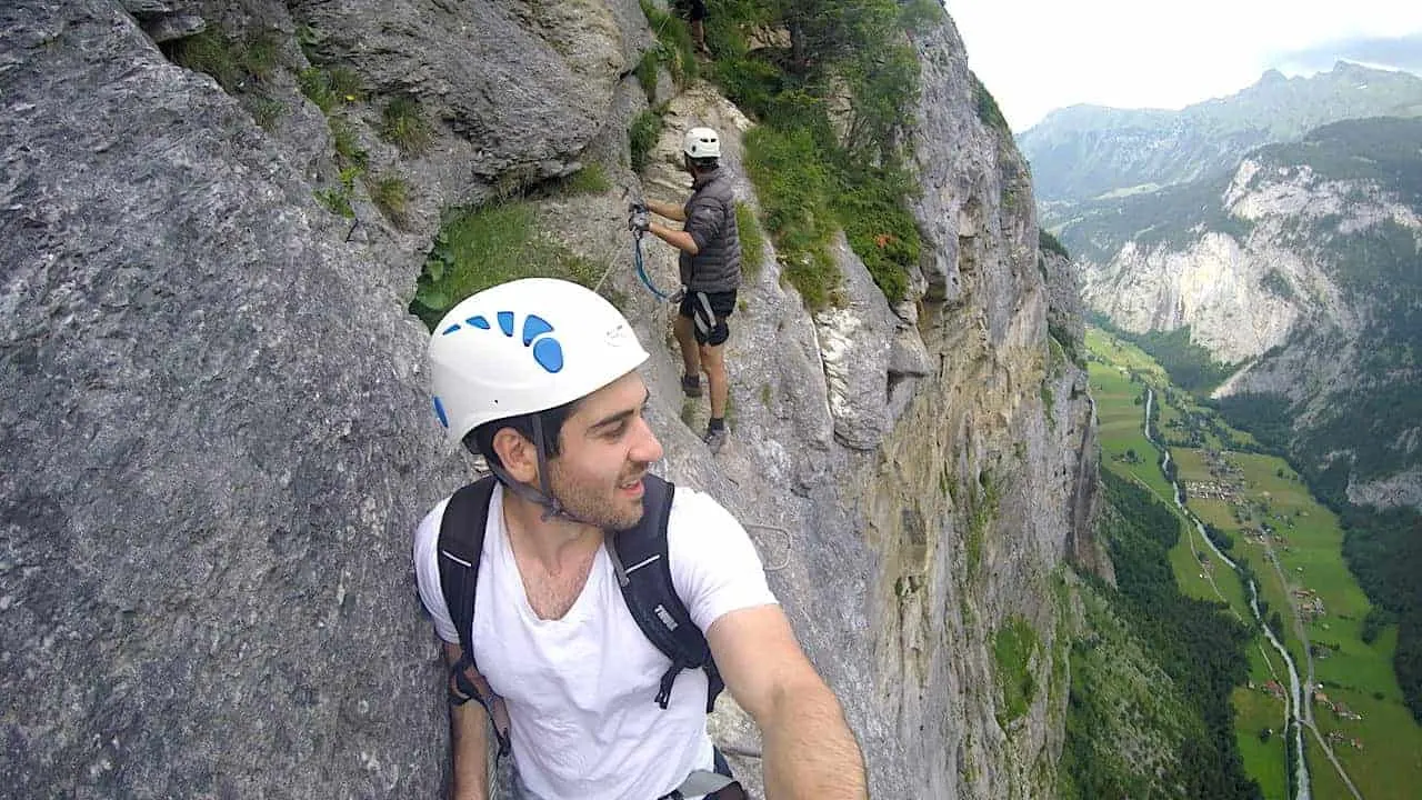 Via Ferrata Murren Gimmelwald Valley Up