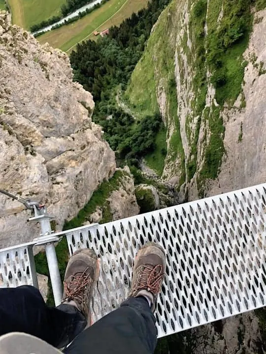 Via Ferrata Suspension Bridge Drop