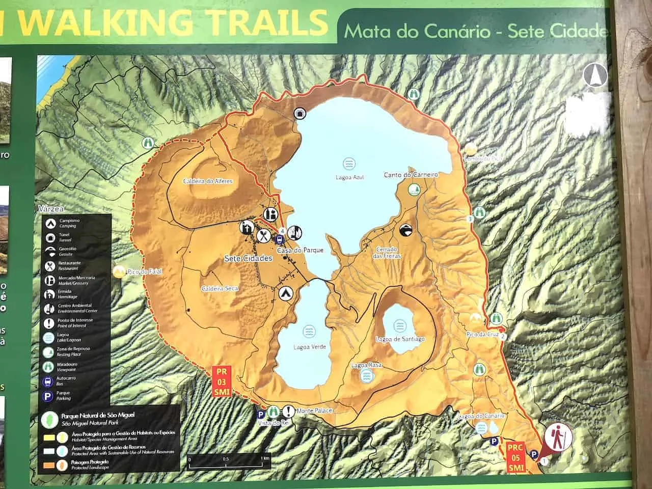 Azores Hiking Map