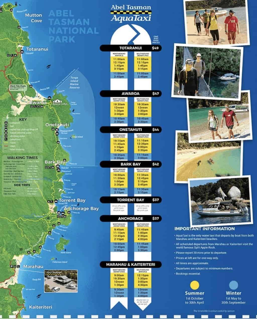 Abel Tasman National Park Map