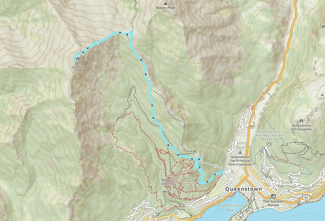 Ben Lomond Track Map