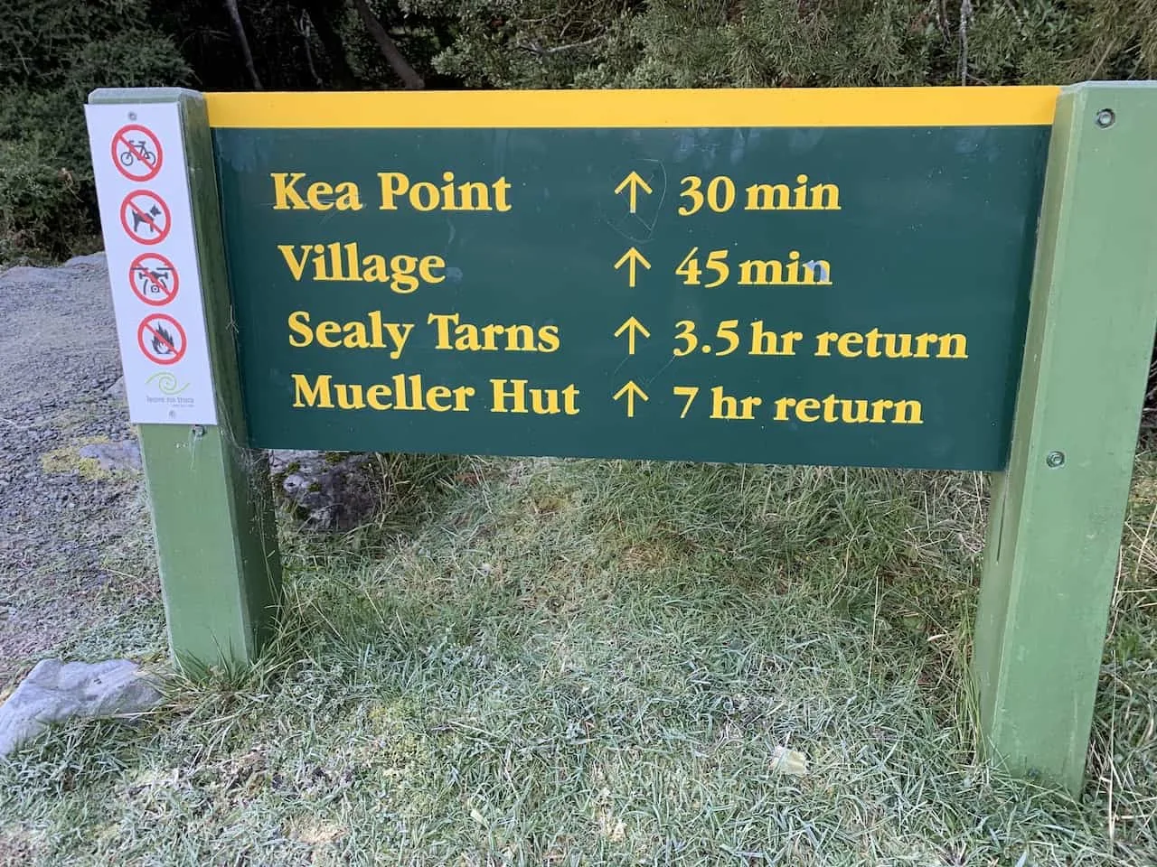 Mueller Hut Sign