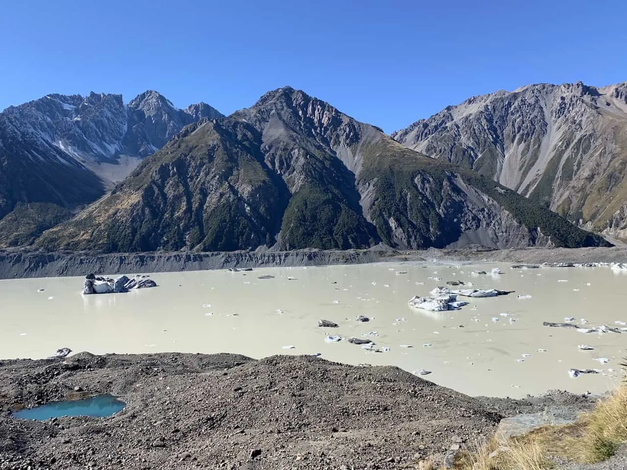 Blue Lakes and Tasman Glacier View Track Mt Cook