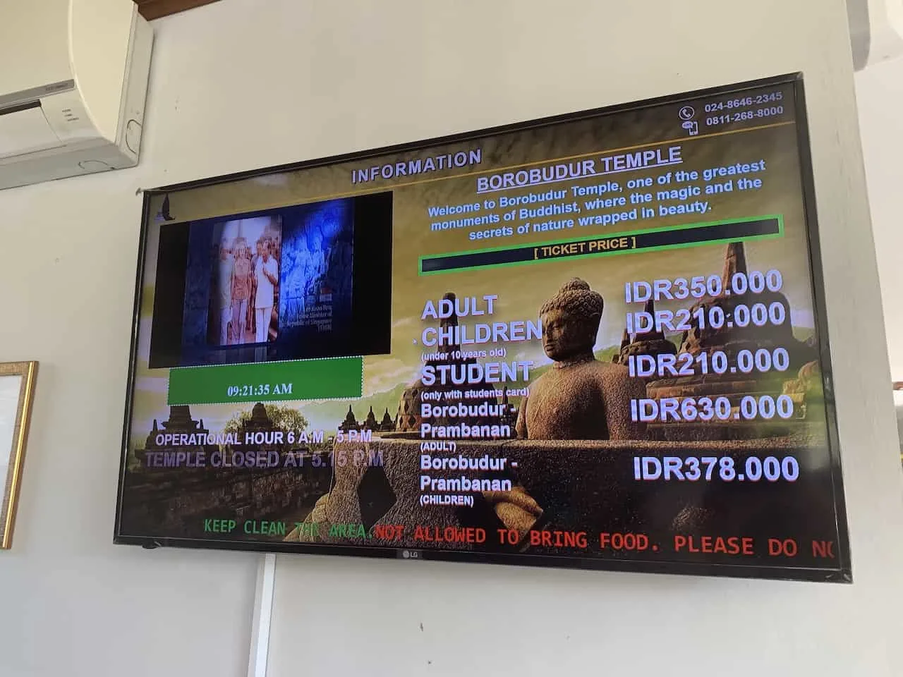 Borobudur Temple Prices and Hours