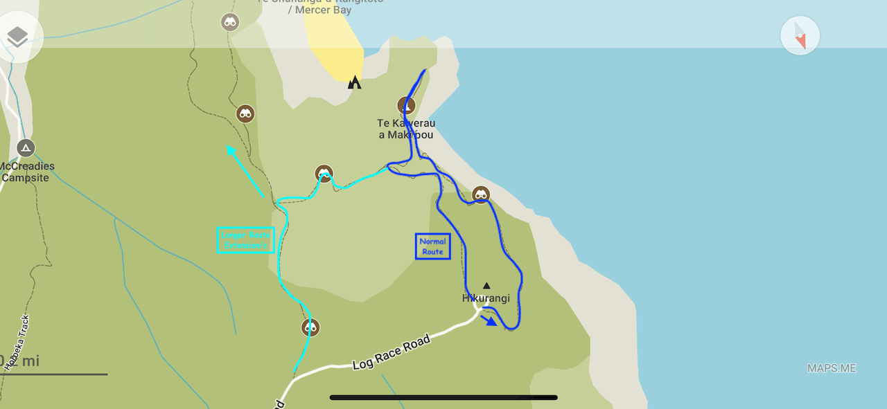Mercer Bay Loop Map