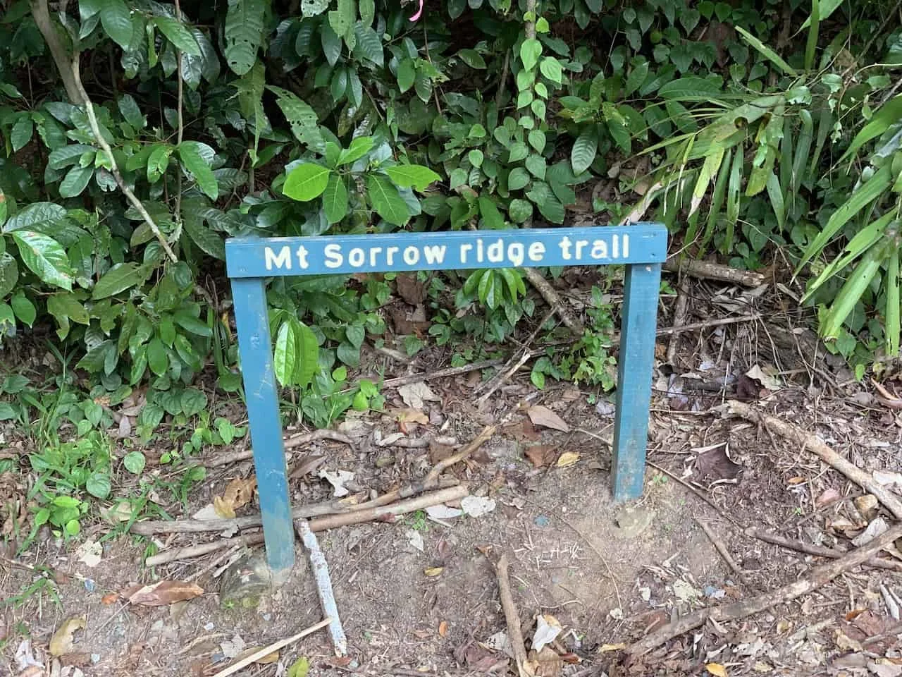 Mt Sorrow Ridge Trail Sign