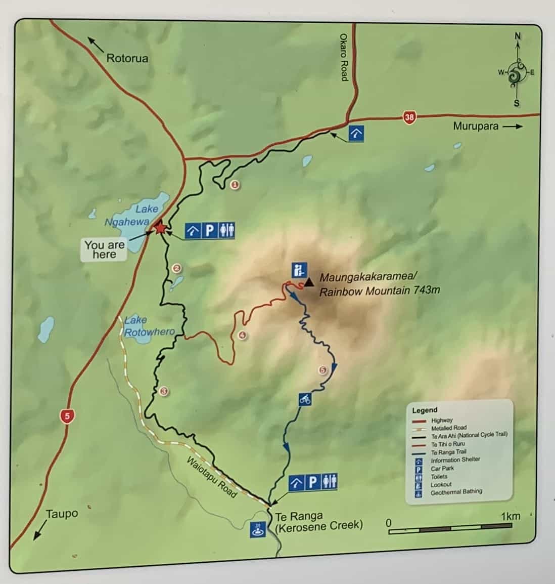 Rainbow Mountain Hiking Map