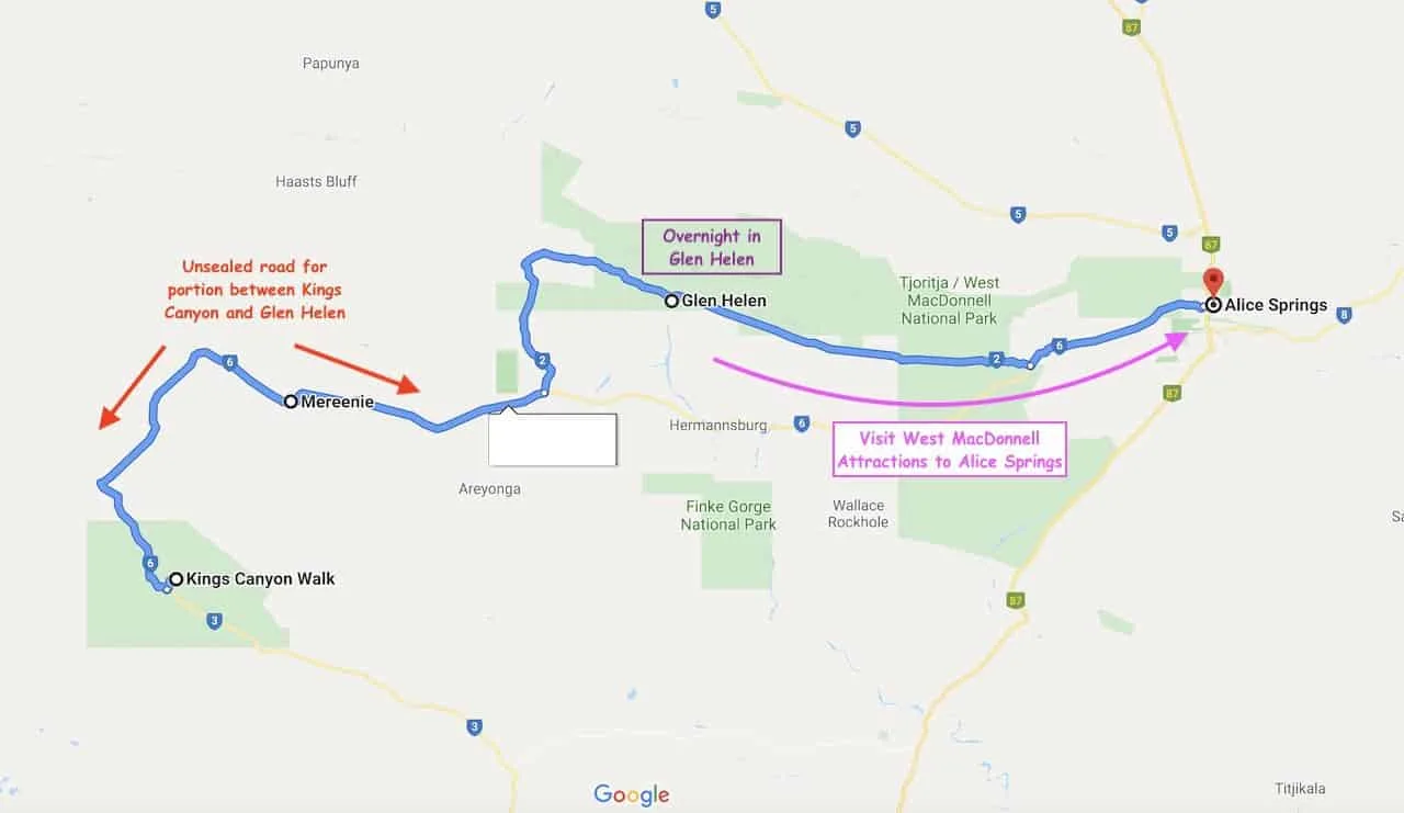 Mereenie Loop Itinerary