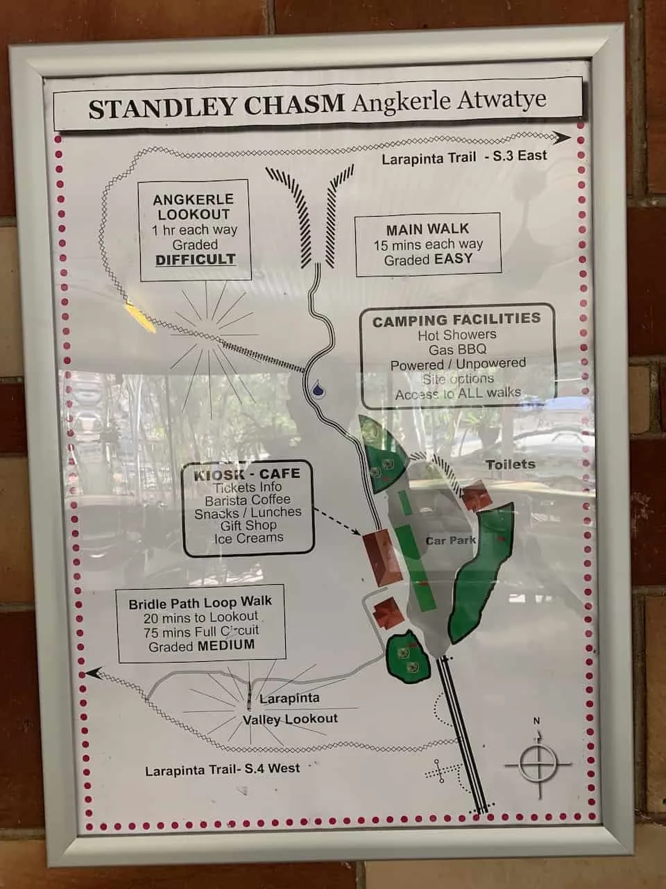 Standley Chasm Map