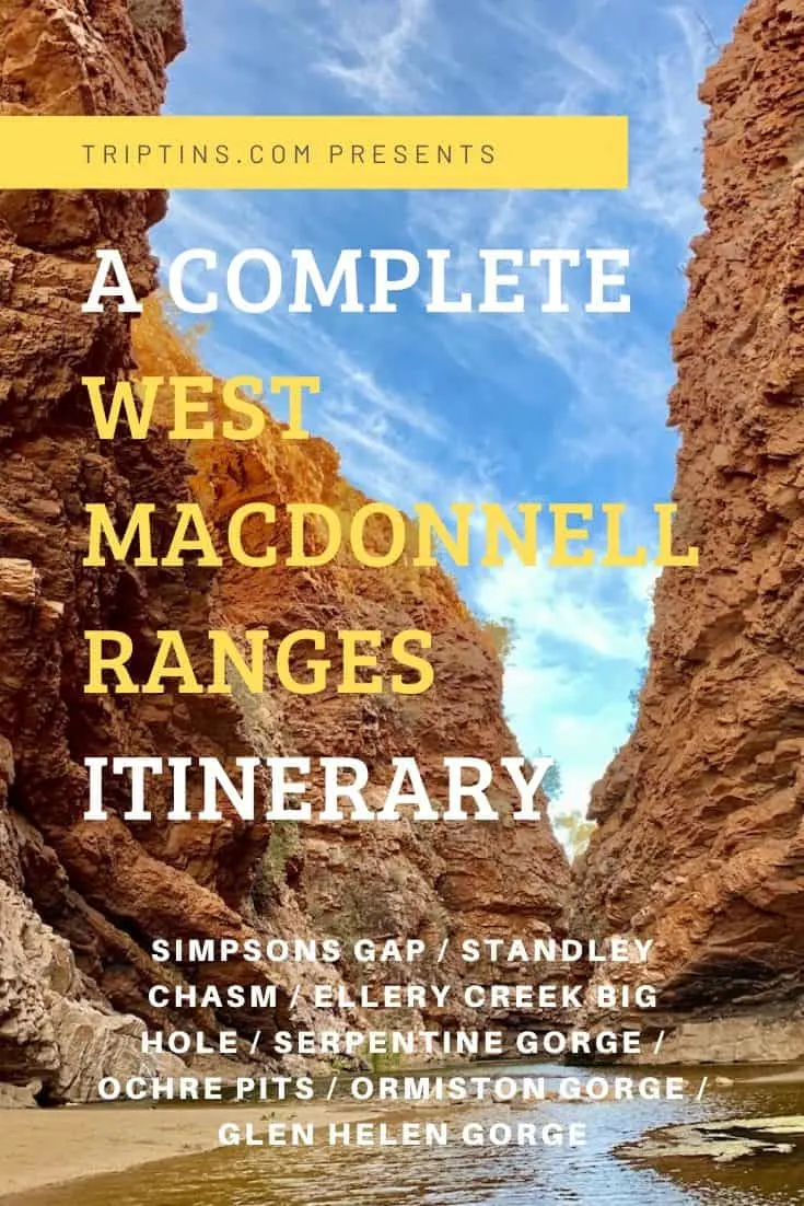 West MacDonnell Ranges Itinerary