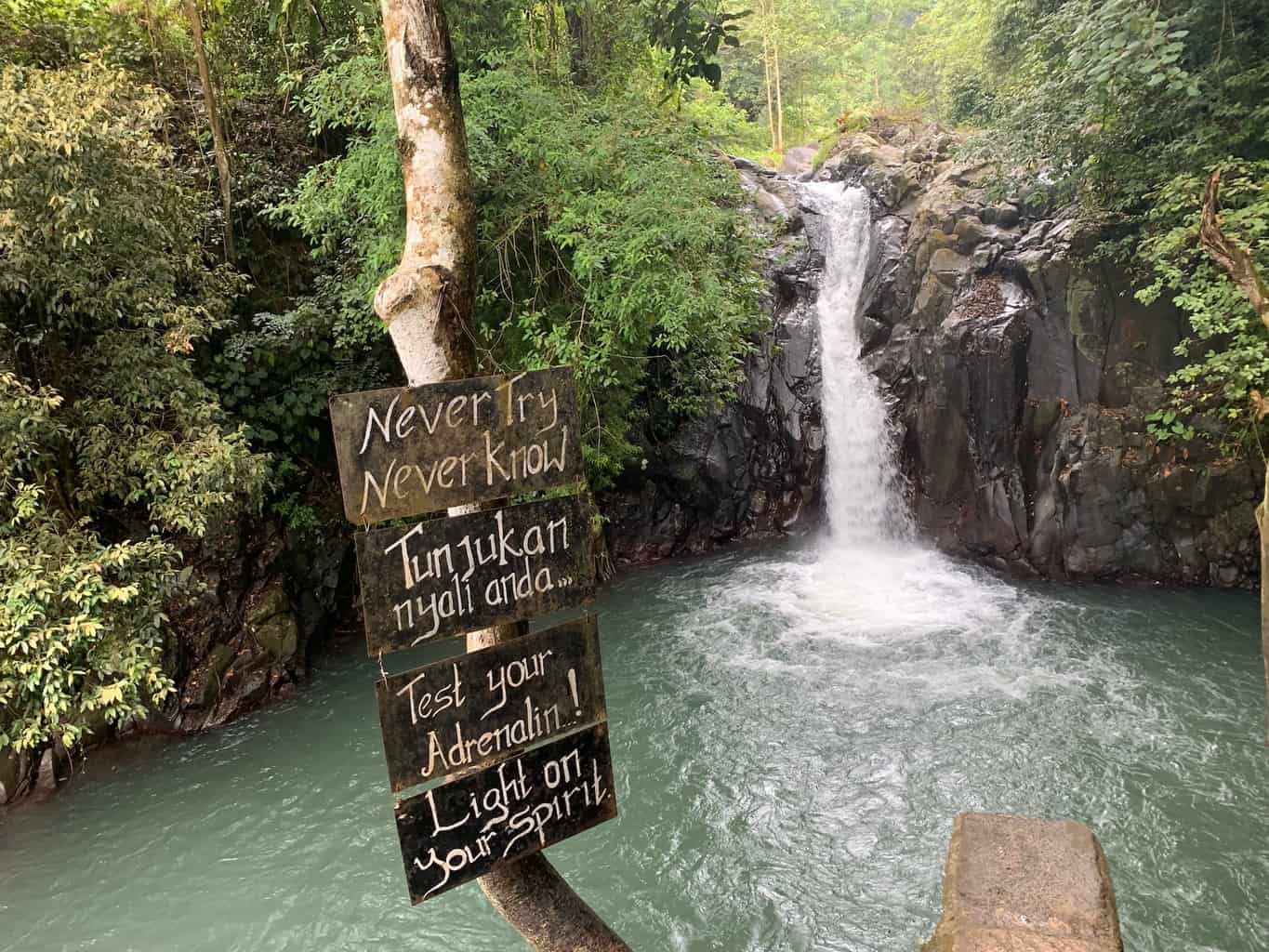 The Aling Aling Waterfall | Bali Waterfall Jumping & Slide