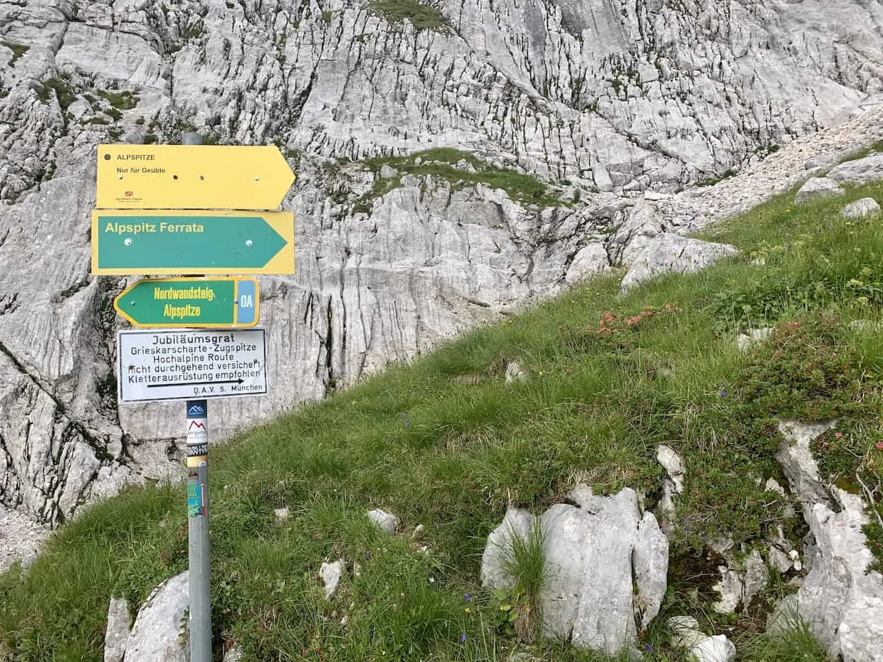 Alpspitze Ferrata Sign