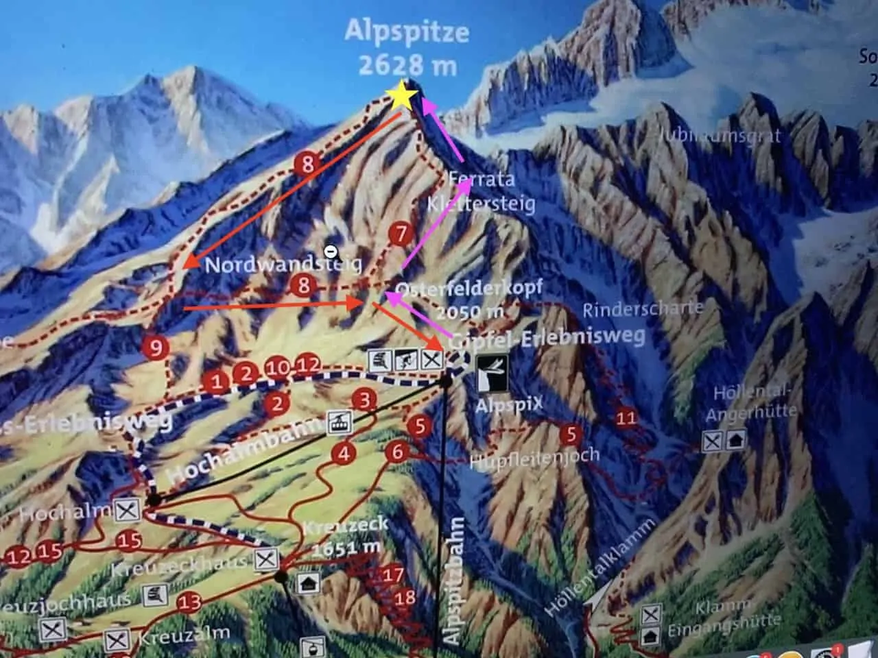Alpspitze Hiking Map