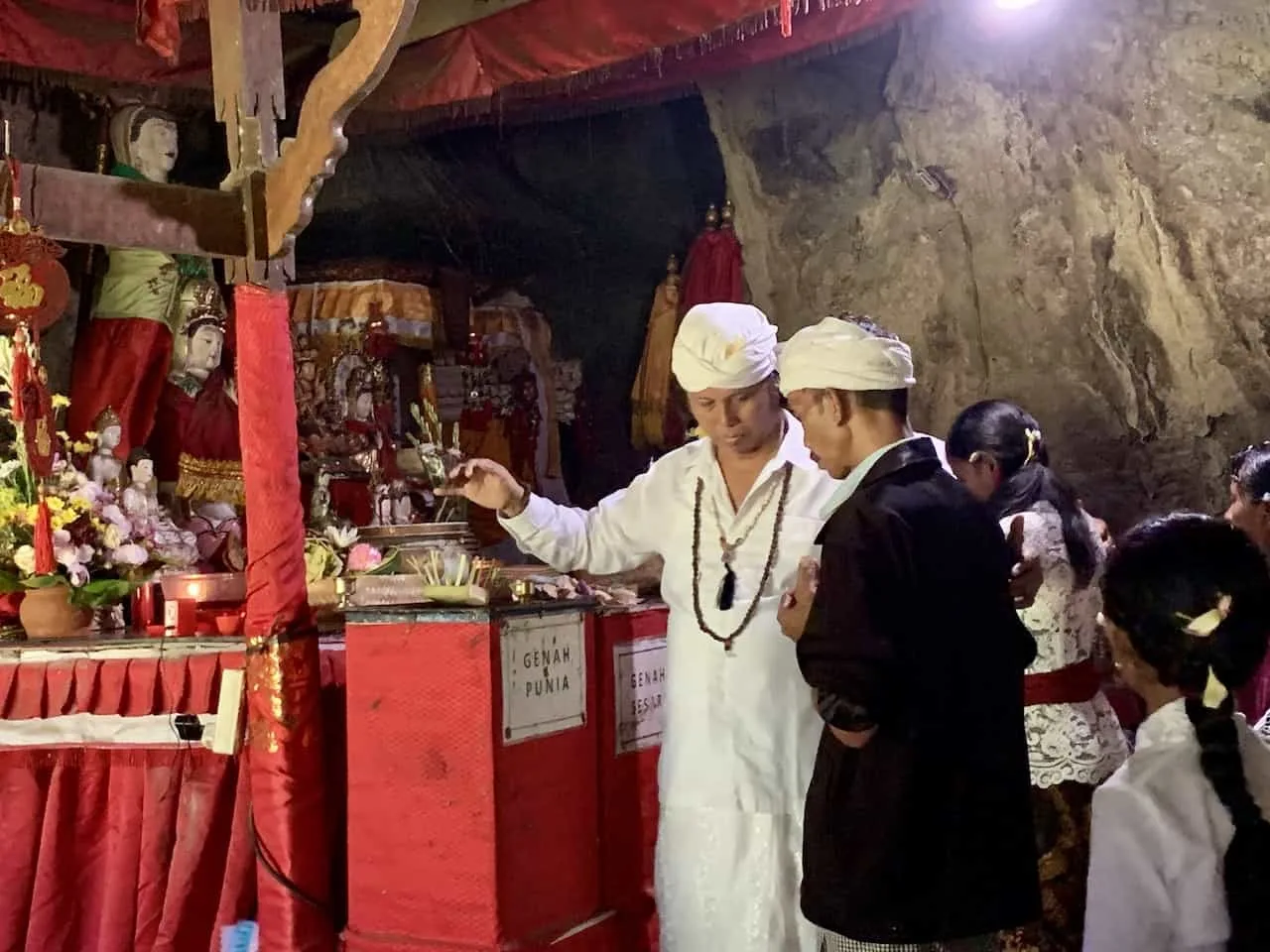 Goa Giri Putri Cave Temple Ceremony