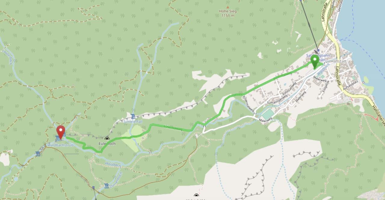 Waldbachstrub Waterfall Map