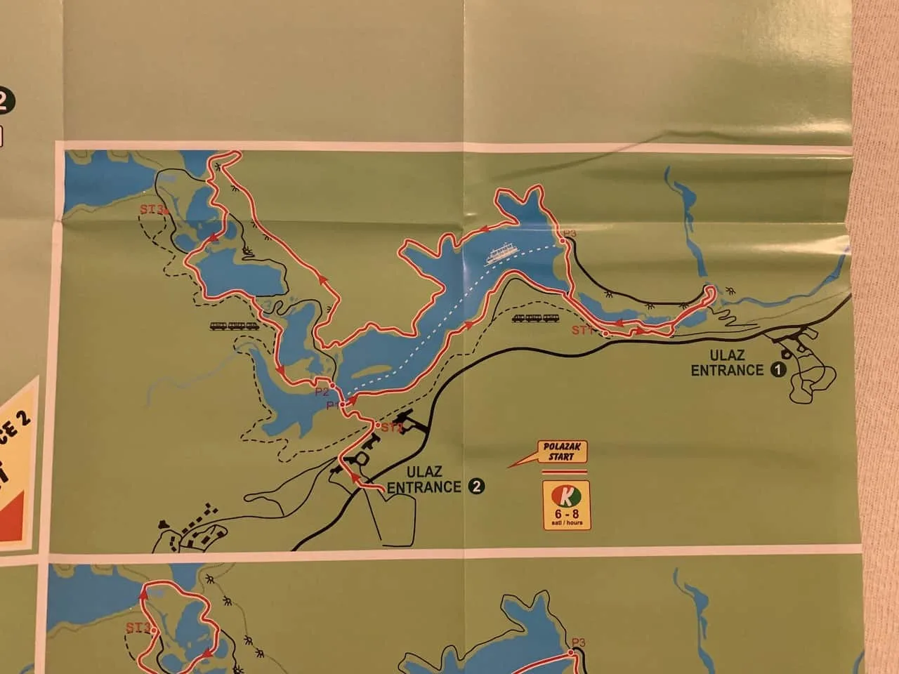 Plitvice Lakes Route K Map #2