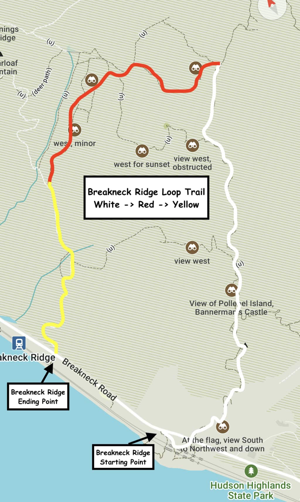 Breakneck Ridge Trail Map