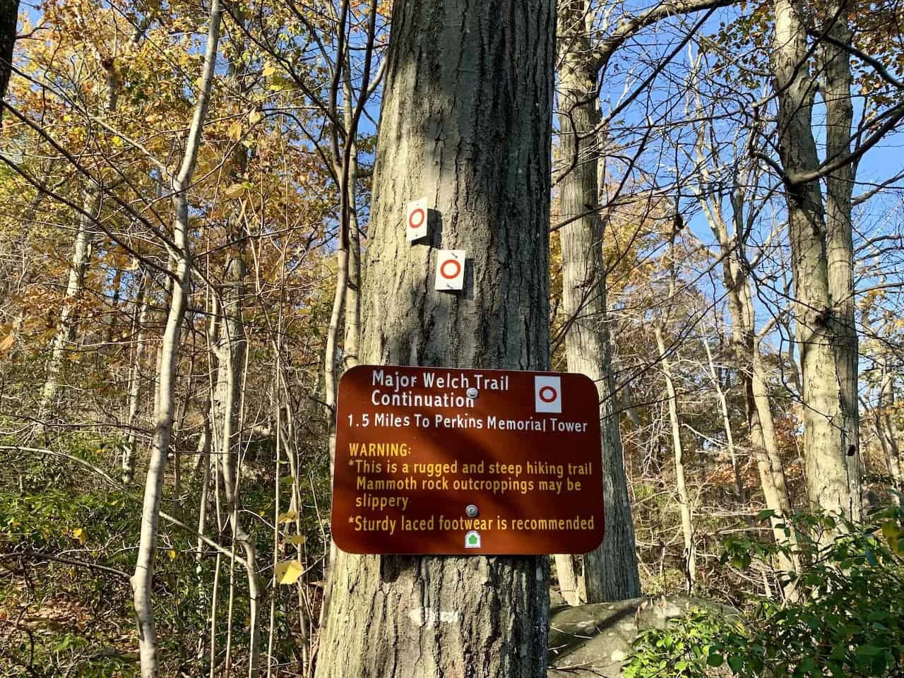 Major Welch Trail Sign
