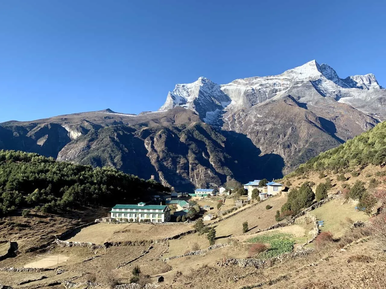 Namche from Pheriche