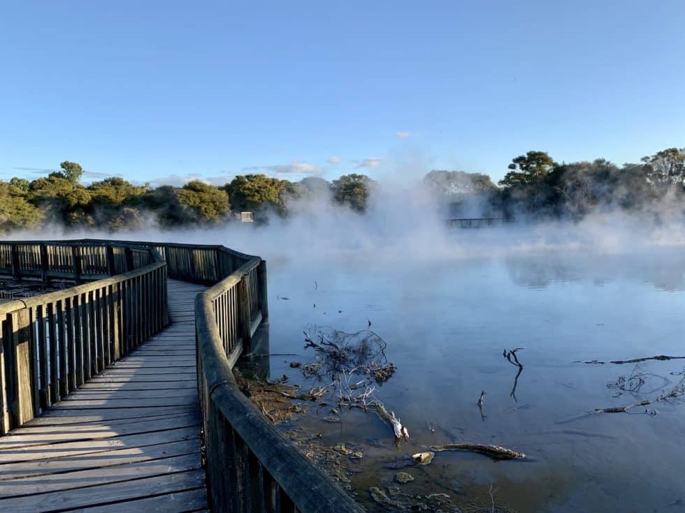 A Journey Through Kuirau Park in Rotorua | Mud Pools & Geothermal Lake