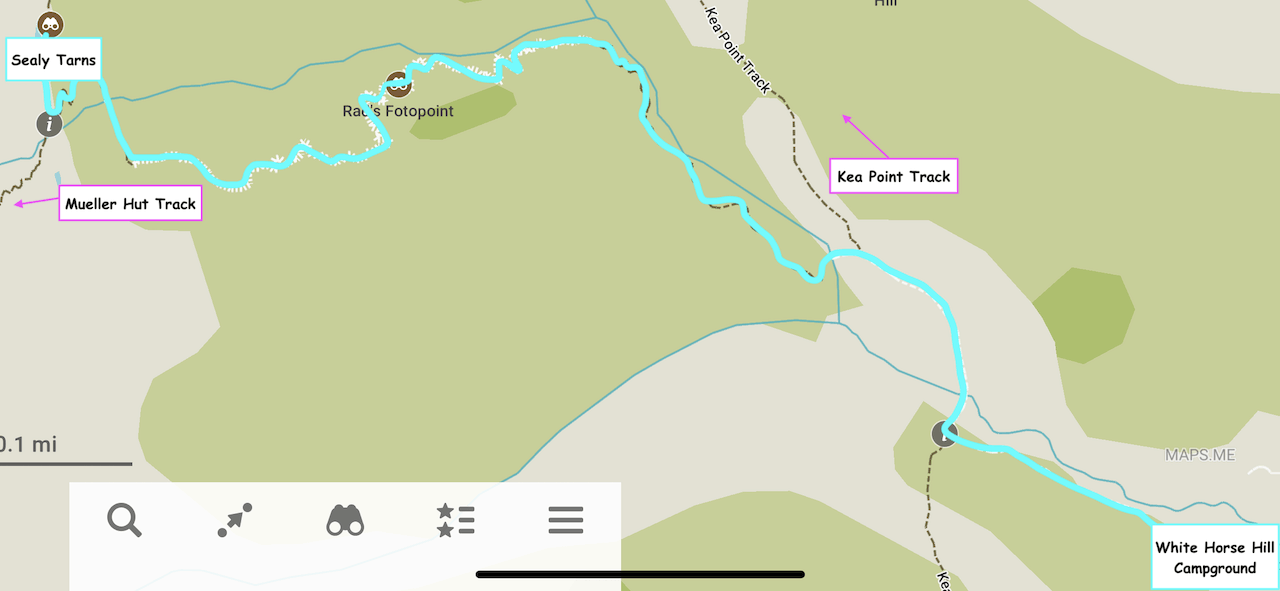 Sealy Tarns Track Map