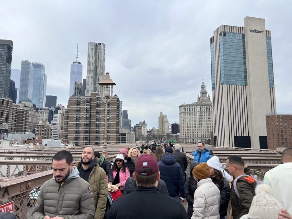 Brooklyn Bridge Crowds