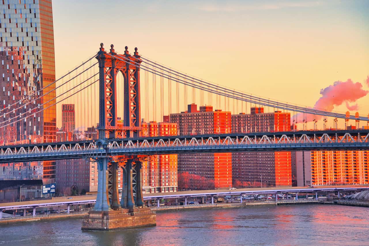 Manhattan Bridge View at Sunrise
