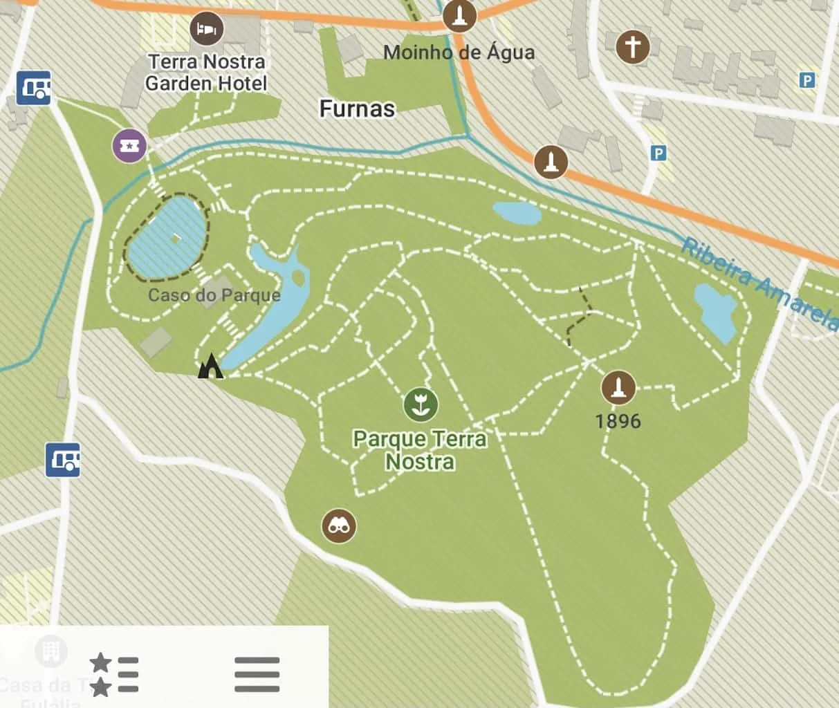 Parque Terra Nostra Map