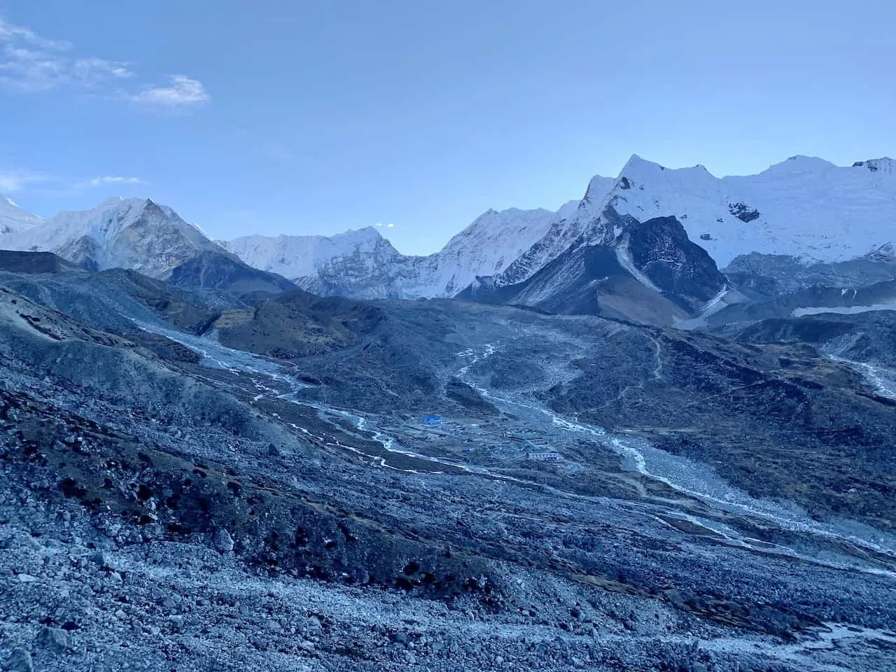 Chukhung Village from Trail