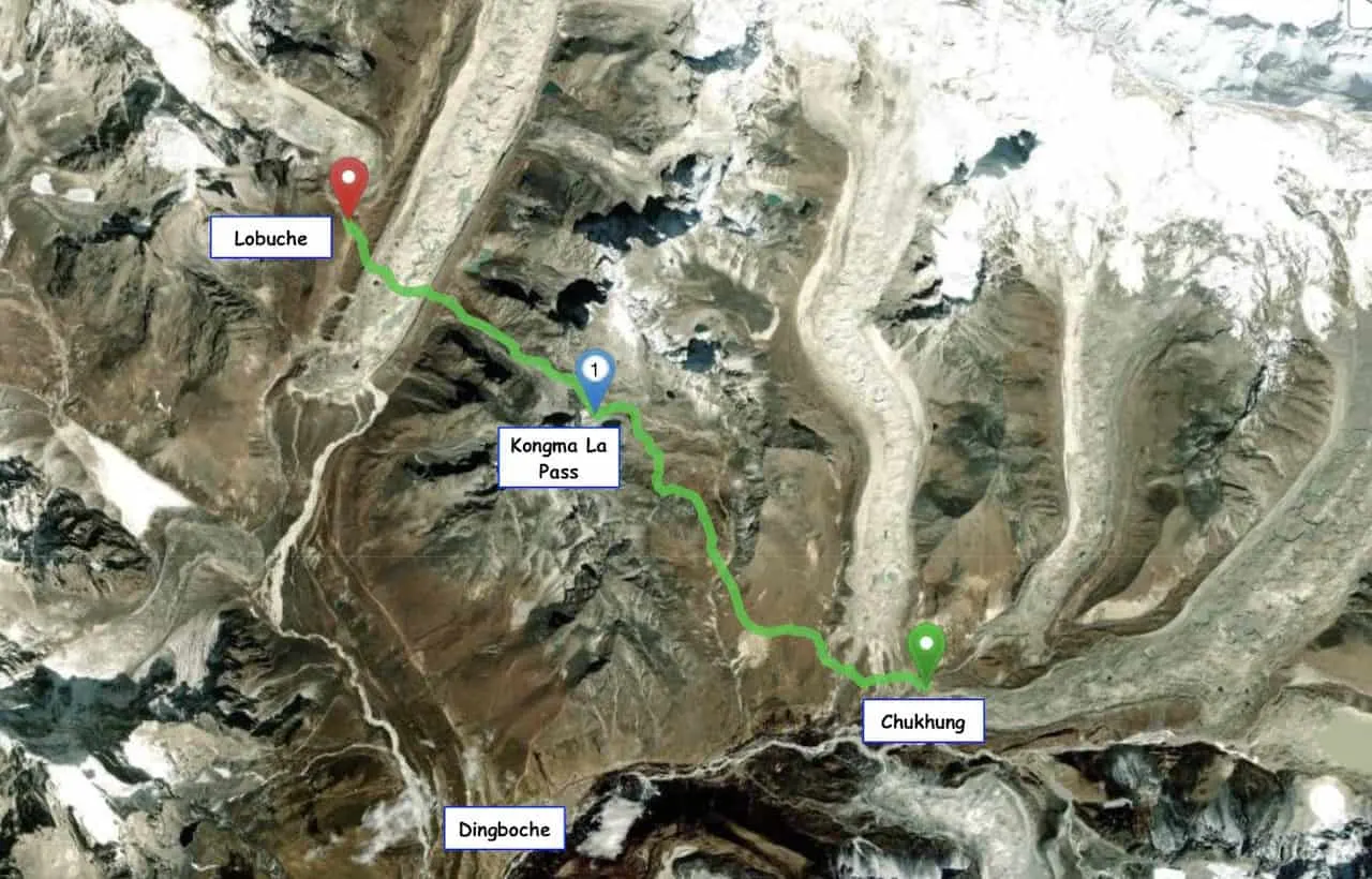 Kongma La Pass Map