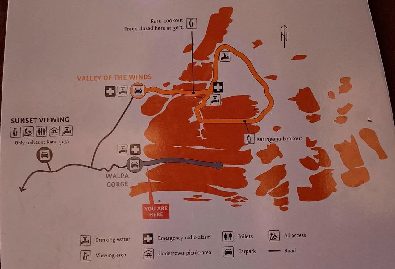 Walpa Gorge Walk Map