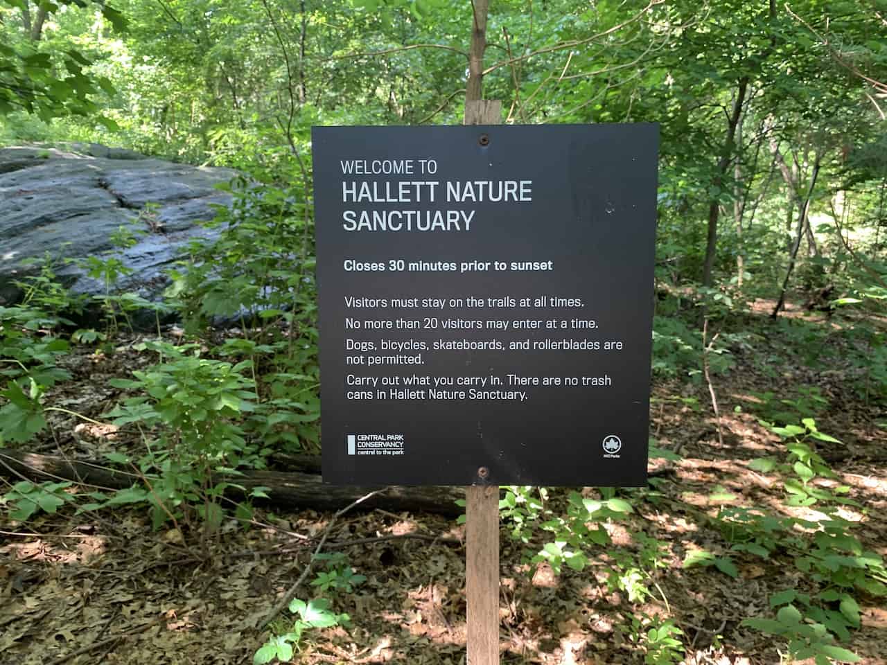 Hallett Nature Sanctuary Rules